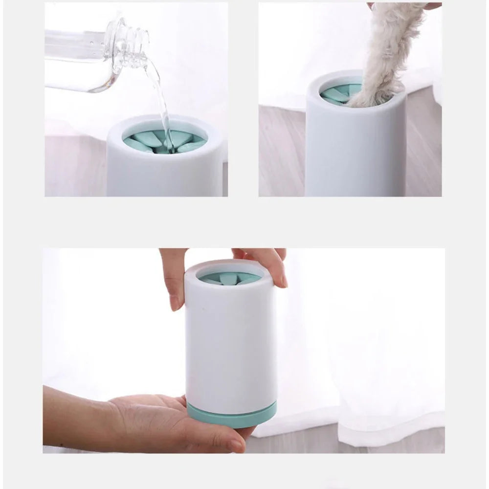 Dog Paw Cleaner Cup Soft Silicone Combs Portable Outdoor Pet Towel Foot Washer Paw Clean Brush Quickly Wash Foot Cleaning Bucket