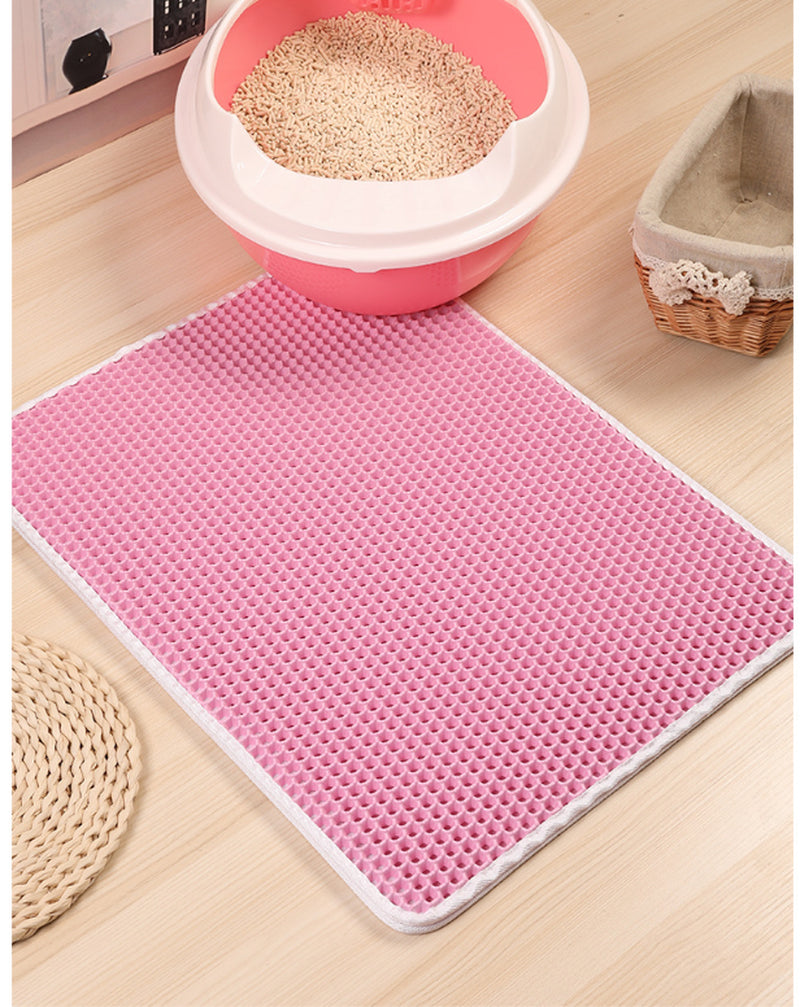 Pet Cat Litter Mat Pet Supplies EVA Double Cat Litter Mat