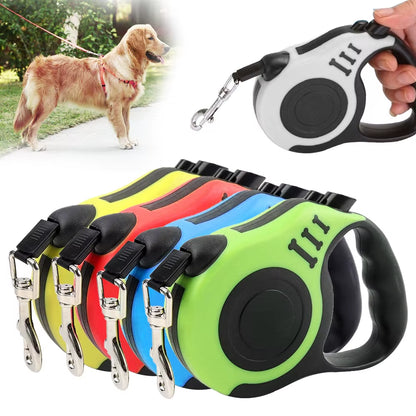 3M/5M Durable Dog Leash Automatic Retractable Nylon Cat Lead Extension Puppy Walking Running Lead Roulette for Dogs Pet Products