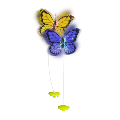 Interactive Cat Toys, Fluttering Butterfly Automatic Cat Teasing Toy with 2 Replacement Butterflies