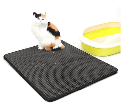 Pet Cat Litter Mat Pet Supplies EVA Double Cat Litter Mat